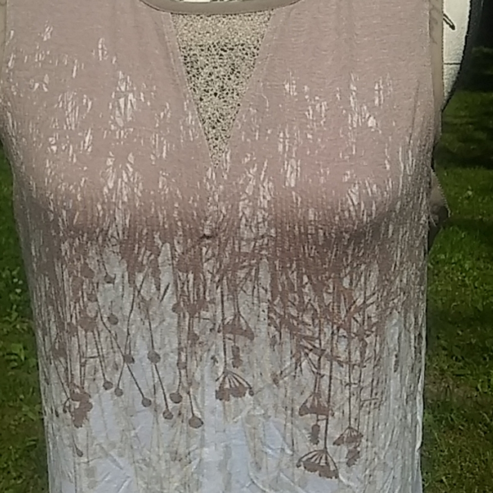 NEW Lisa Rinna Reverse Border Print Tunic - Picture 5 of 8